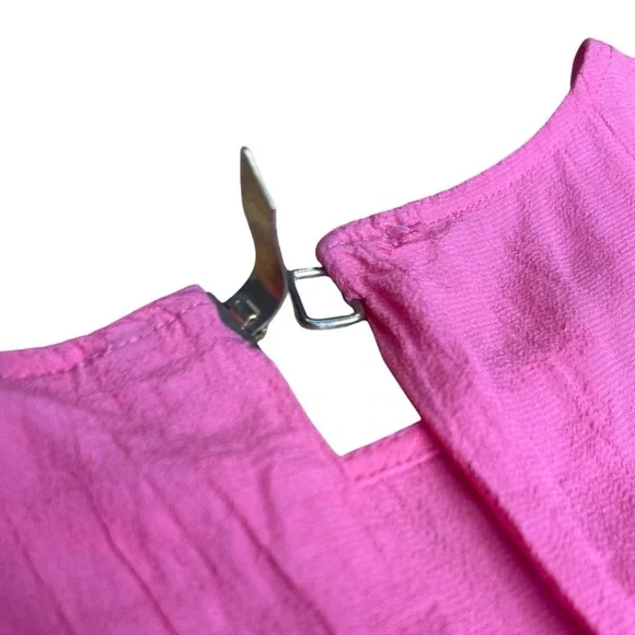 Zara Woman Pink Coral Sleeveless Ruffle Hem Blouse Top - Small - Picture 5 of 11